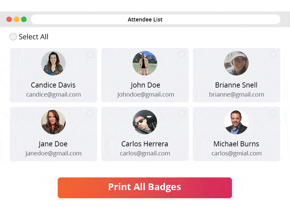 badge printing app bulk badge printing mockup