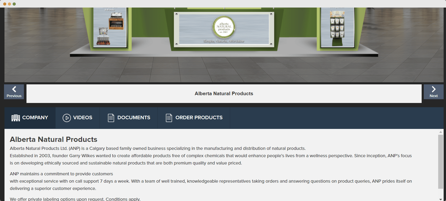 virtual booth engagement feature