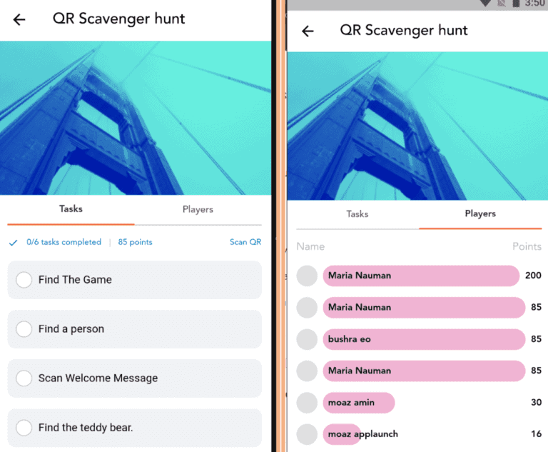 vFairs QR Scavenger Hunt Feature